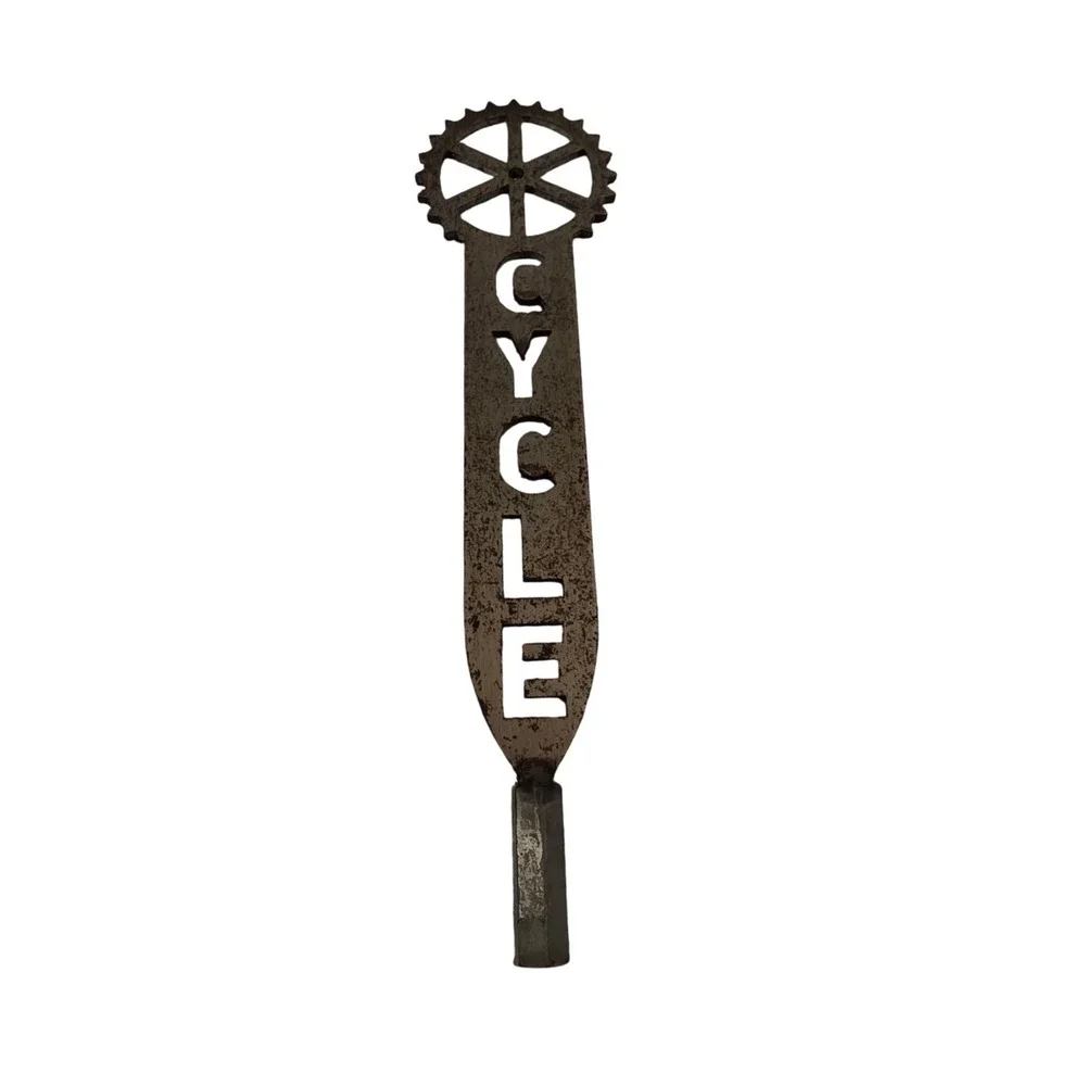 Vintage Industrial Cast Iron Cycle Gear Bottle Opener Rustic Metal Barware 12 O1